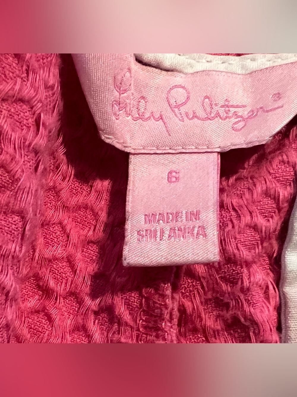Lilly Pulitzer Hot Pink Textured Shorts - Picture 3 of 4